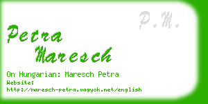 petra maresch business card